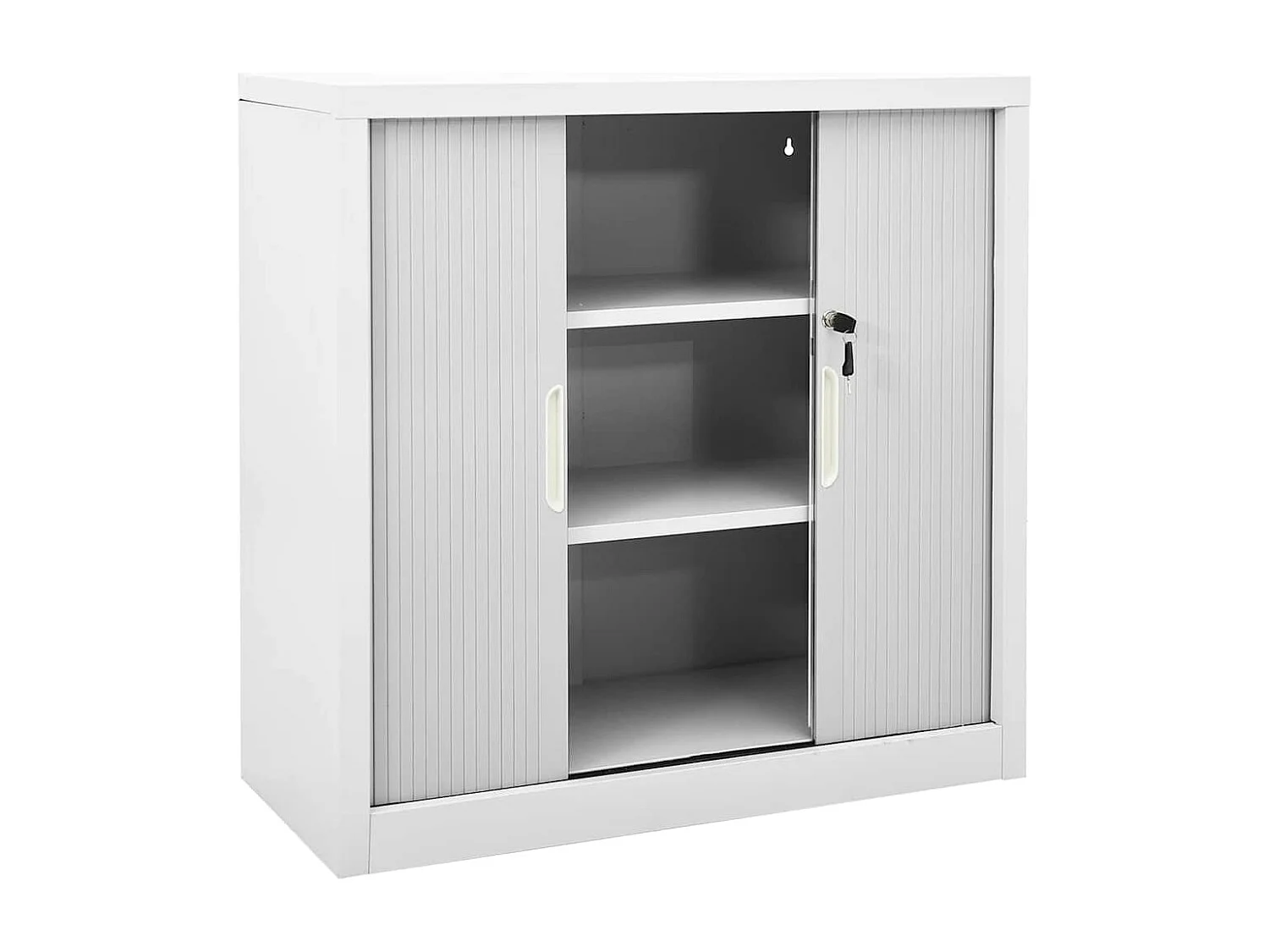 Armoire à portes coulissantes Gris 90x40x90 cm Acier