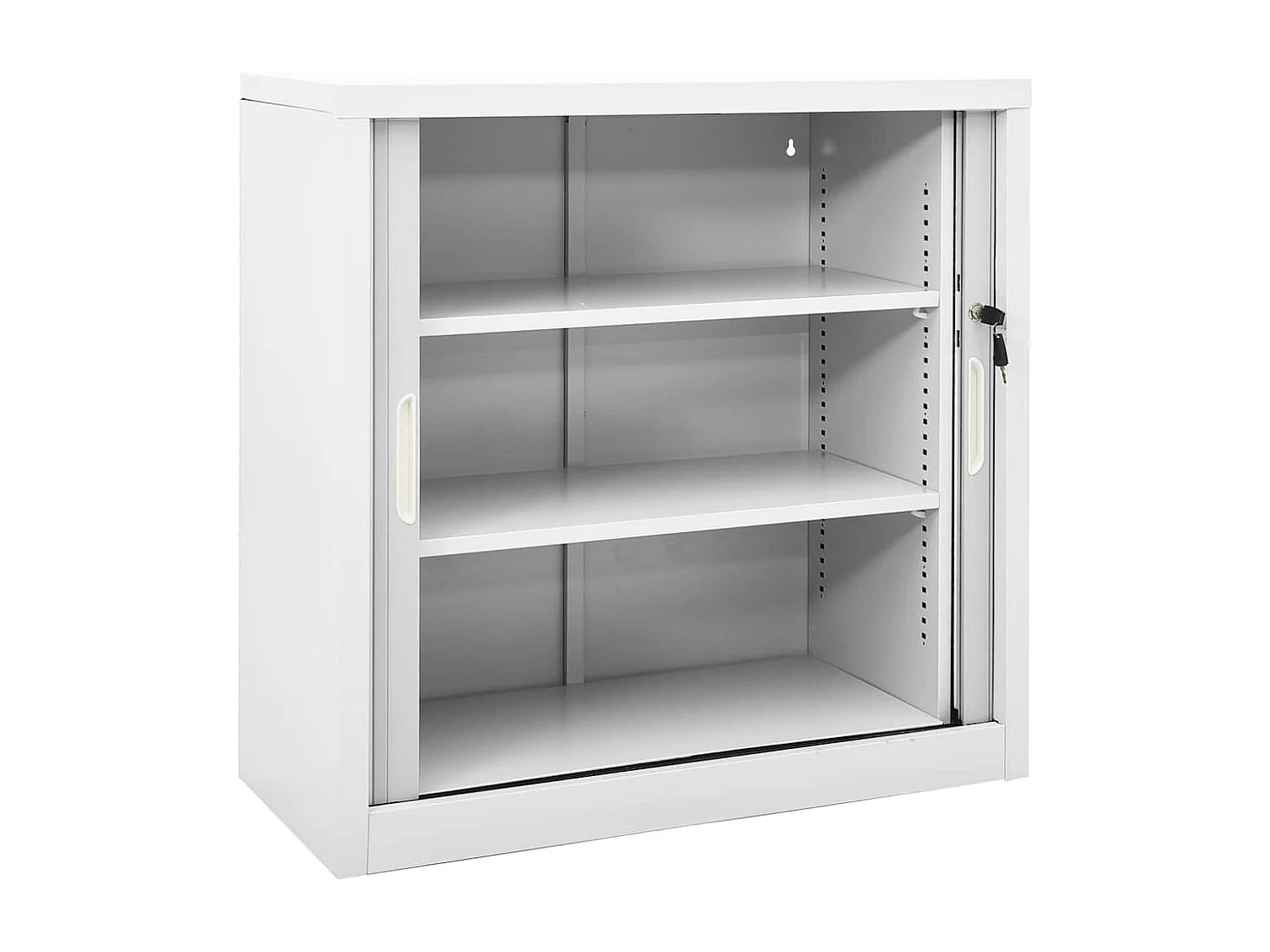 Armoire à portes coulissantes Gris 90x40x90 cm Acier