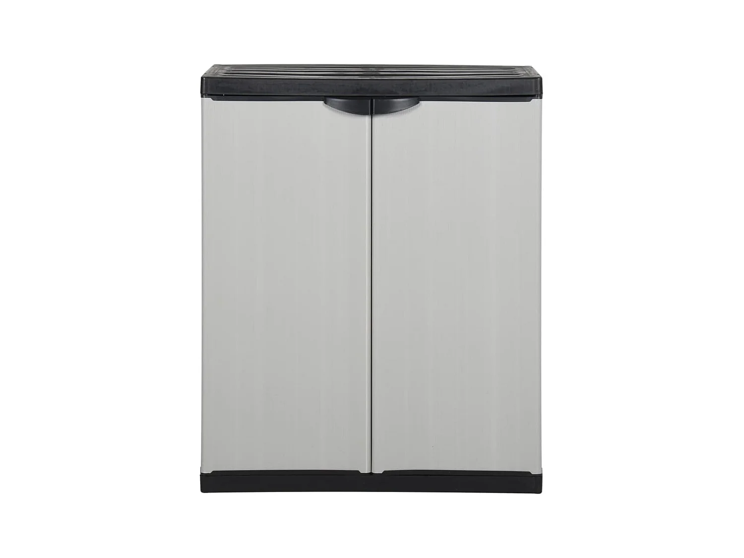 Garten-Lagerschrank mit 1 Boden Grau und Schwarz 68x40x85 cm