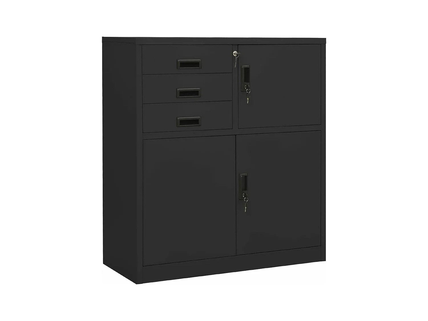 Kantoorkast 90x40x102 cm staal antracietkleurig