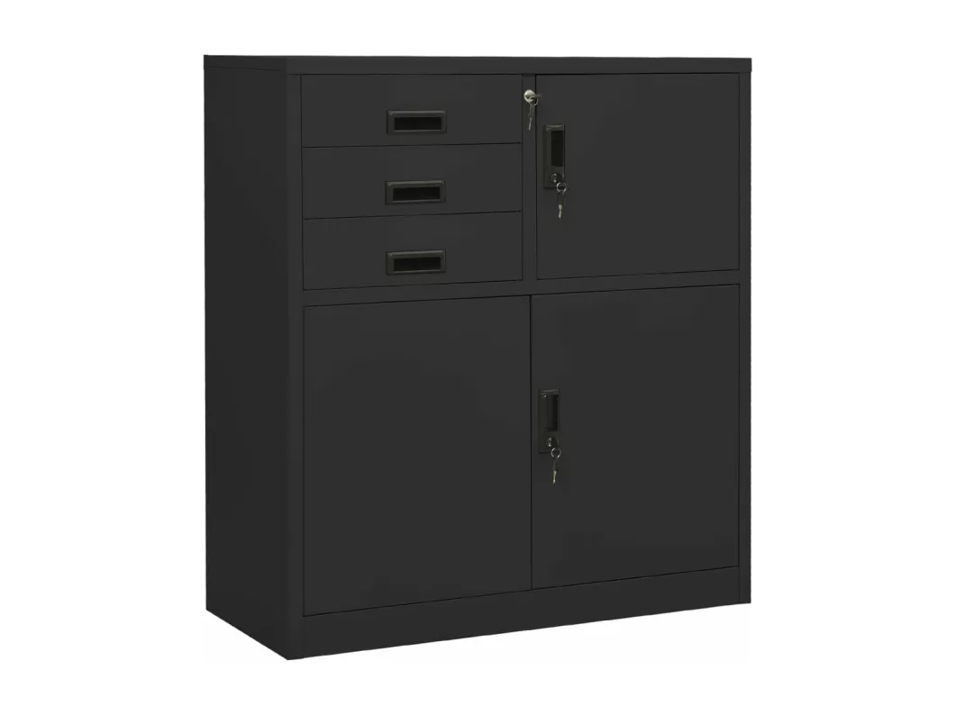 Kauf Unique Büroschrank Anthrazit 90x40x102 cm Stahl