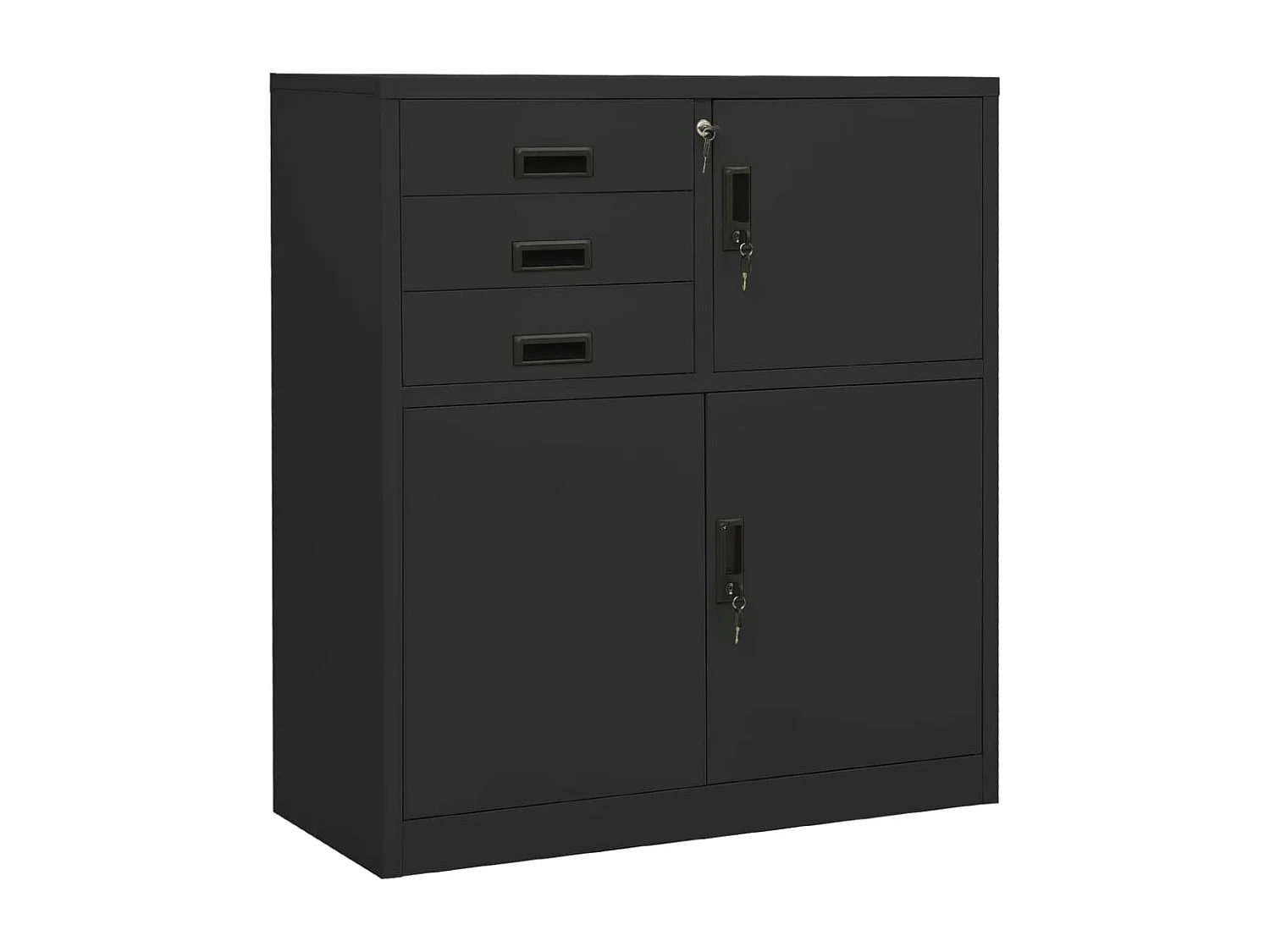 Armoire de bureau Anthracite 90x40x102 cm Acier