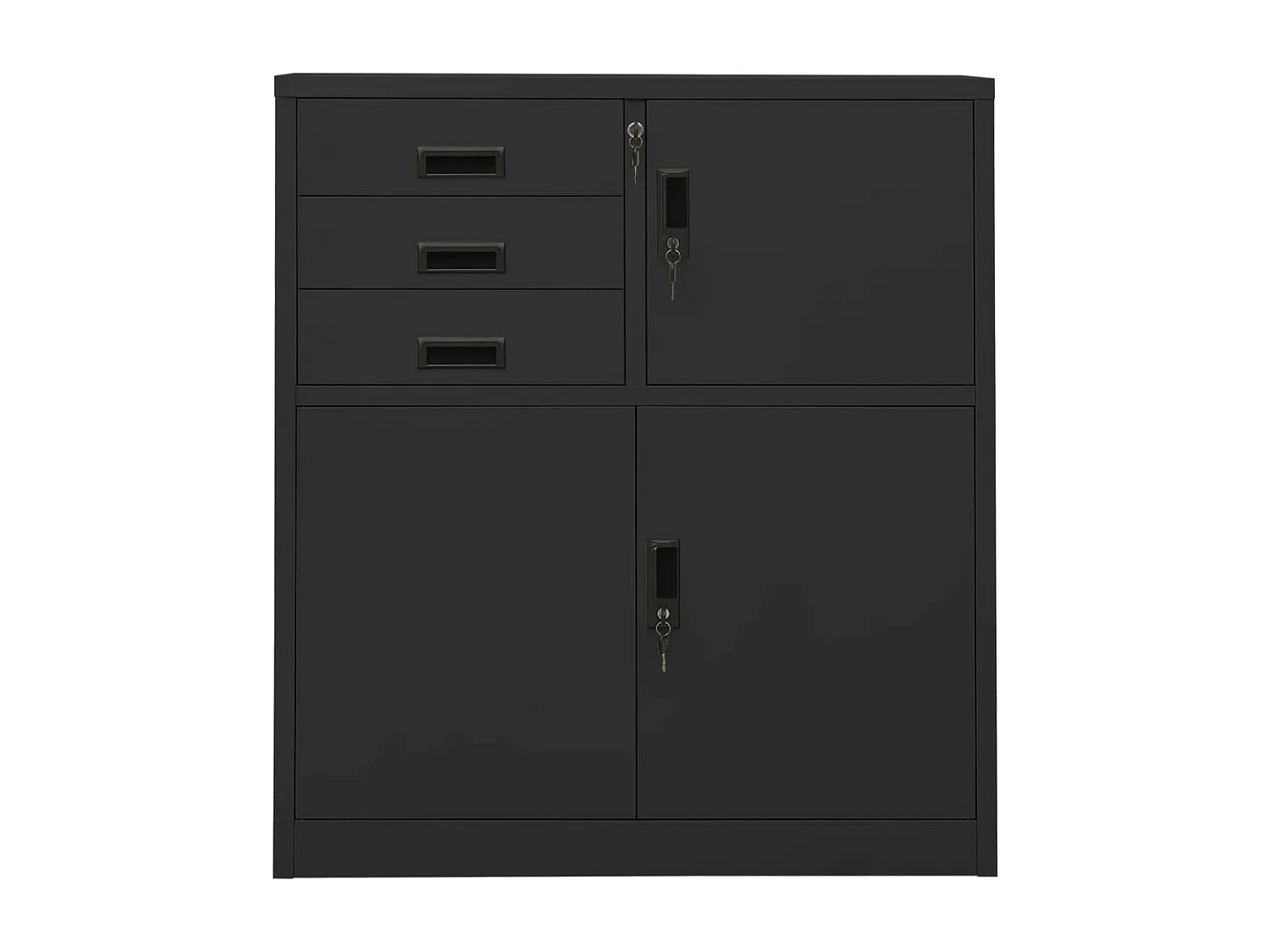 Armoire de bureau Anthracite 90x40x102 cm Acier