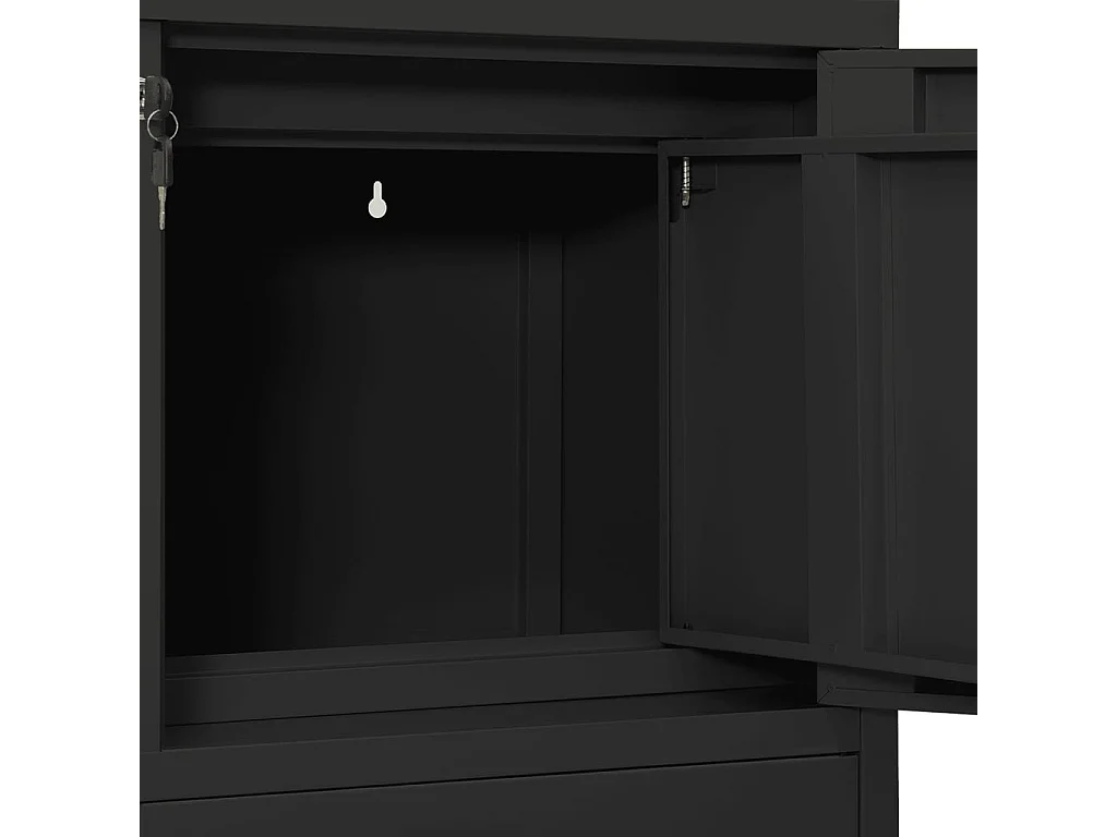 Armoire de bureau Anthracite 90x40x102 cm Acier