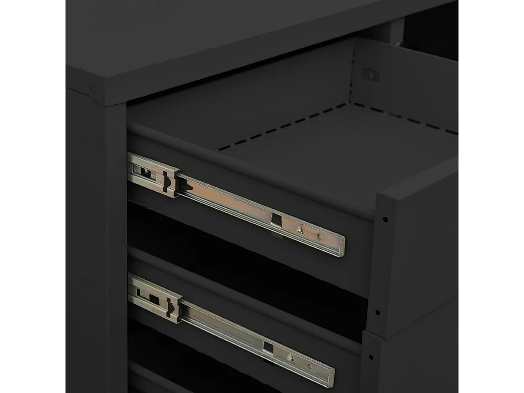 Armoire de bureau Anthracite 90x40x102 cm Acier