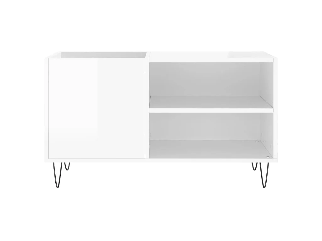 Armoire à disques blanc brillant 85x38x48 cm bois d'ingénierie