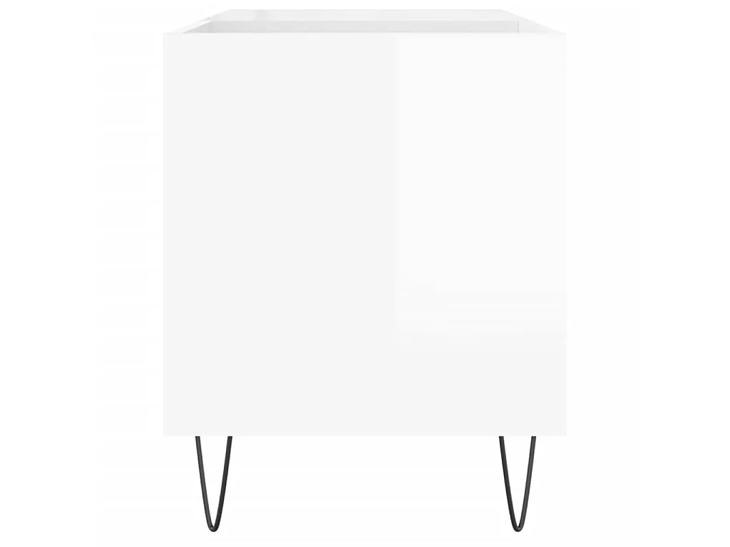Armoire à disques blanc brillant 85x38x48 cm bois d'ingénierie