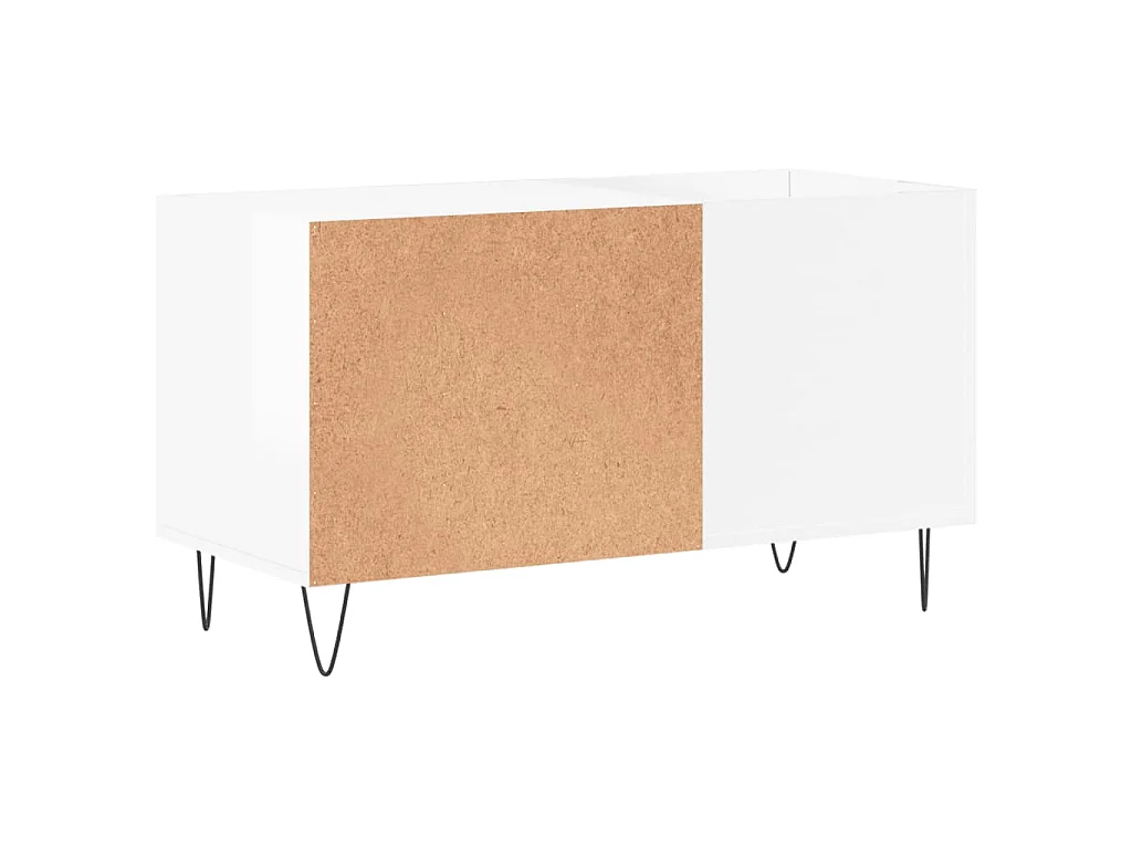 Armoire à disques blanc brillant 85x38x48 cm bois d'ingénierie