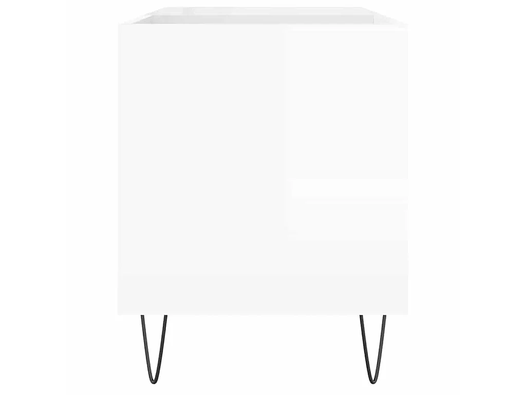 Armário p/ discos 85x38x48 cm deriv. madeira branco brilhante