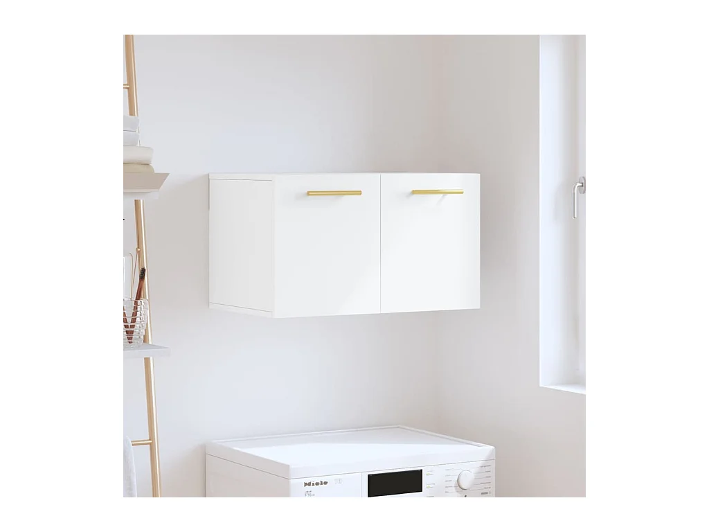 Armoire murale Blanc 60x36,5x35 cm Bois d'ingénierie