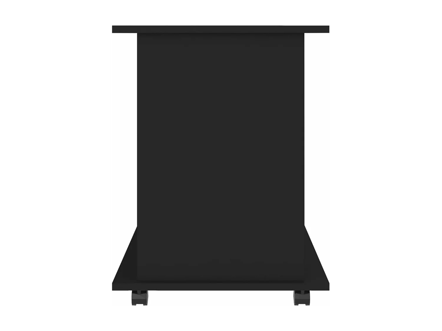 Armario con ruedas madera contrachapada negro 60x45x60 cm