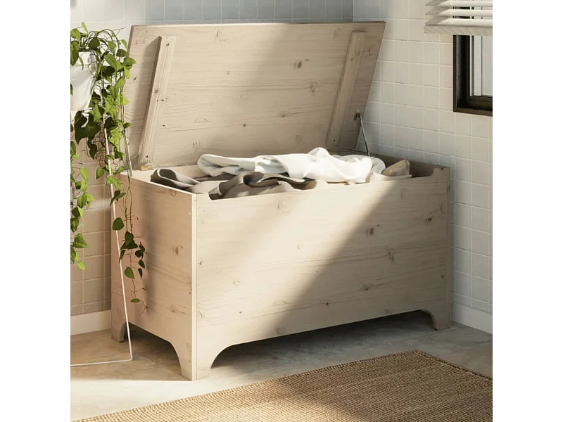 Opbergbox met deksel RANA 100x49x54 cm massief grenenhout