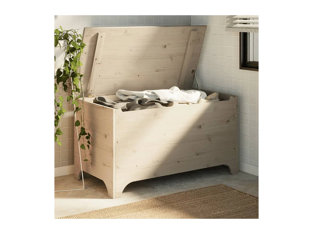 Opbergbox met deksel RANA 100x49x54 cm massief grenenhout