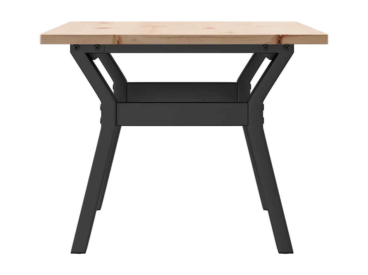 Couchtisch Y-Gestell 80x50x40cm Massivholz Kiefer und Stahl