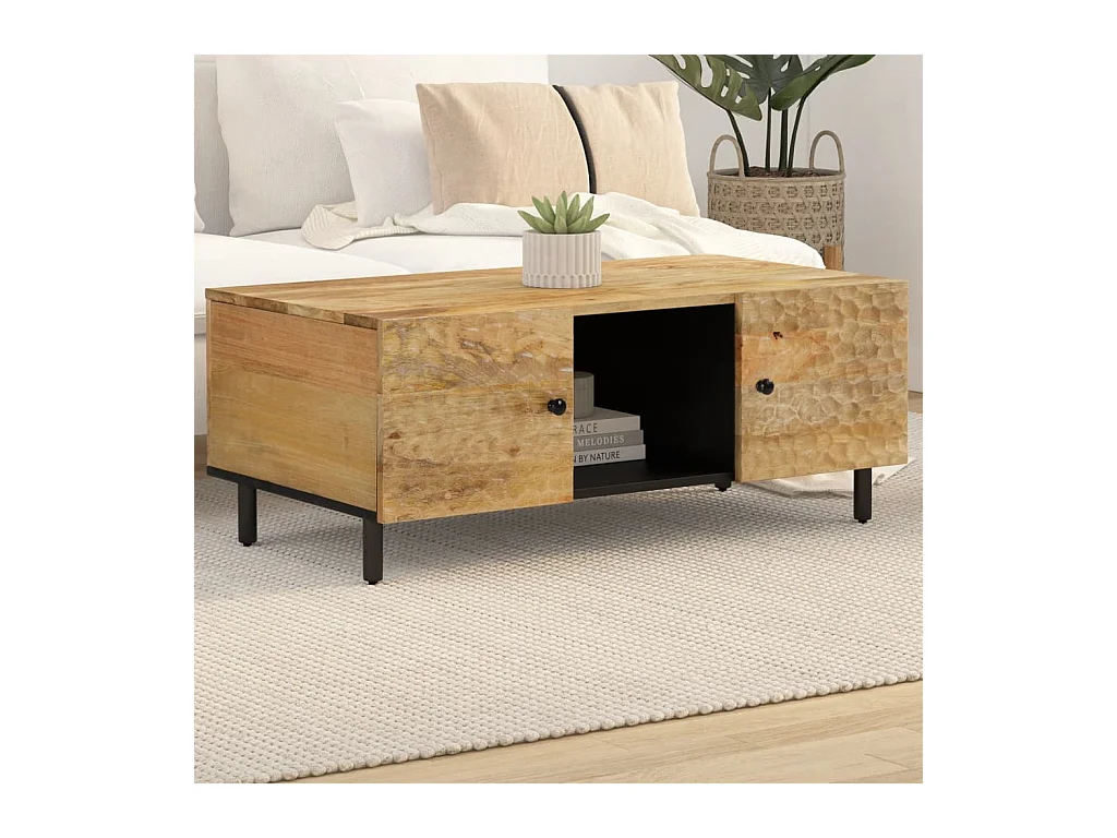 Table basse 100x54x40 cm bois de manguier massif