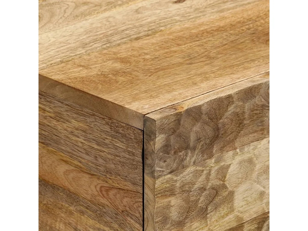 Mesa de centro de madera maciza de mango 80x50x40 cm