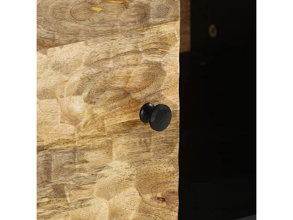 Mesa de centro de madera maciza de mango 80x50x40 cm