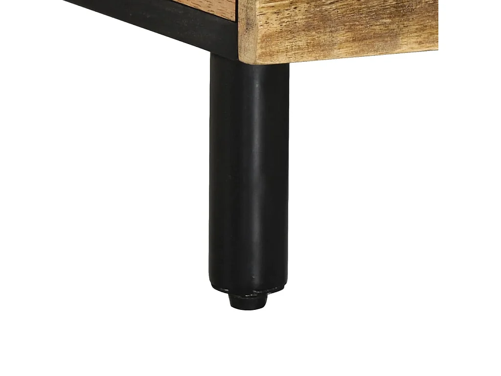 Mesa de centro de madera maciza de mango 80x50x40 cm