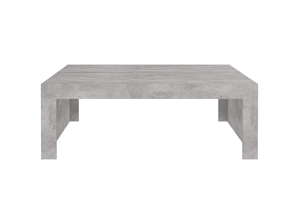 Tavolino da Salotto Grigio Cemento 100x100x35 cm Truciolato