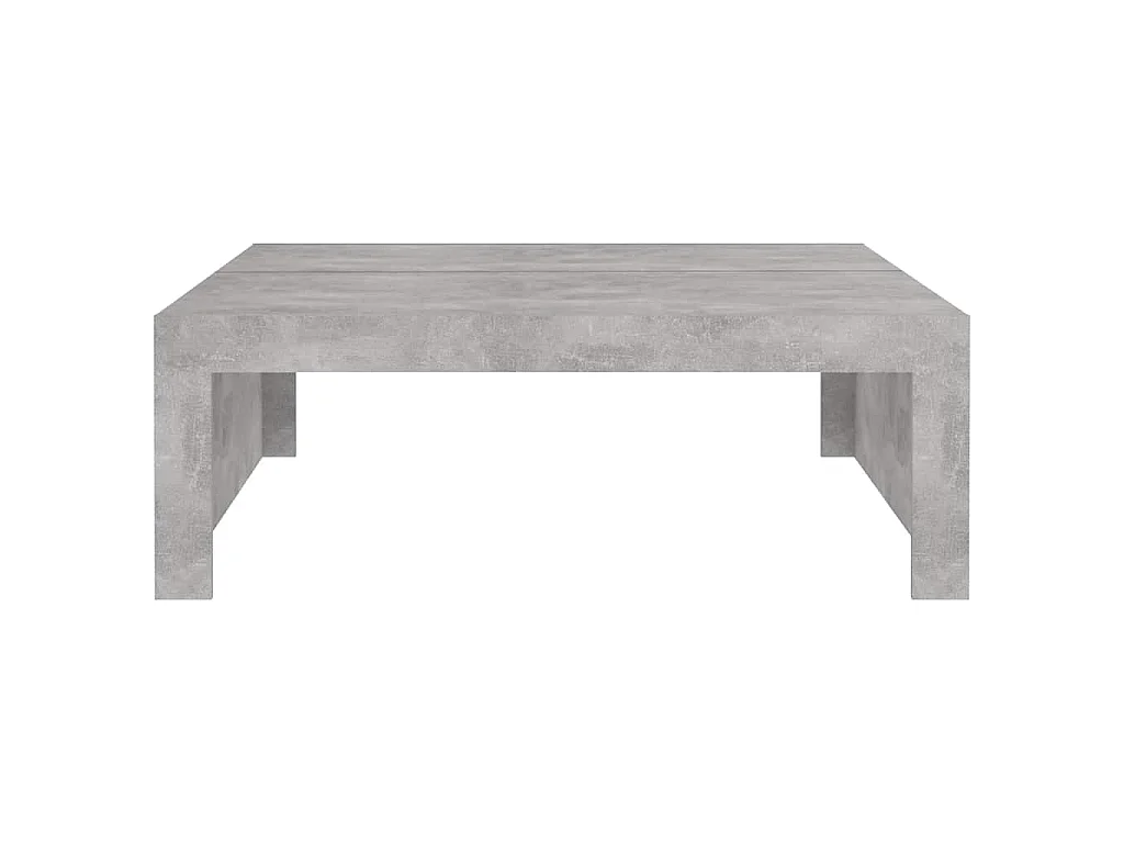 Table basse gris béton 100x100x35 cm bois d'ingénierie