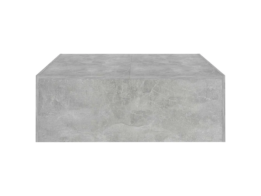 Table basse gris béton 100x100x35 cm bois d'ingénierie