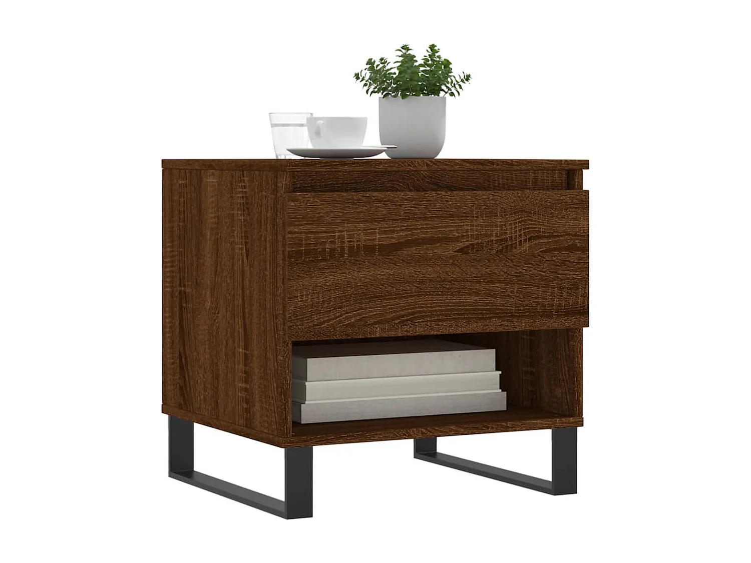 Tables basses 2 pcs chêne marron 50x46x50 cm bois d'ingénierie