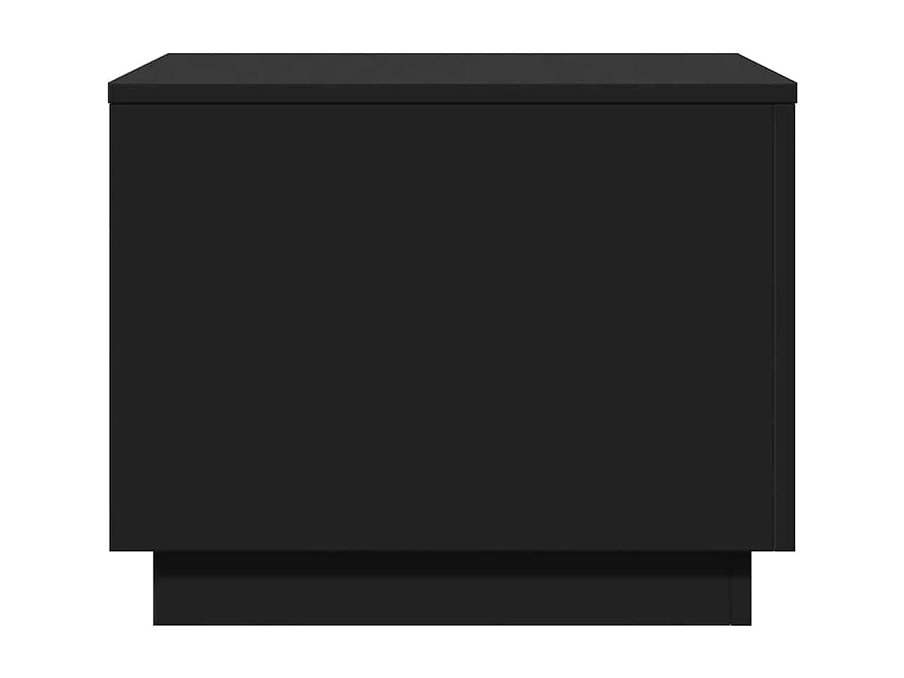 Table basse avec lumières LED noir 50x50x40 cm