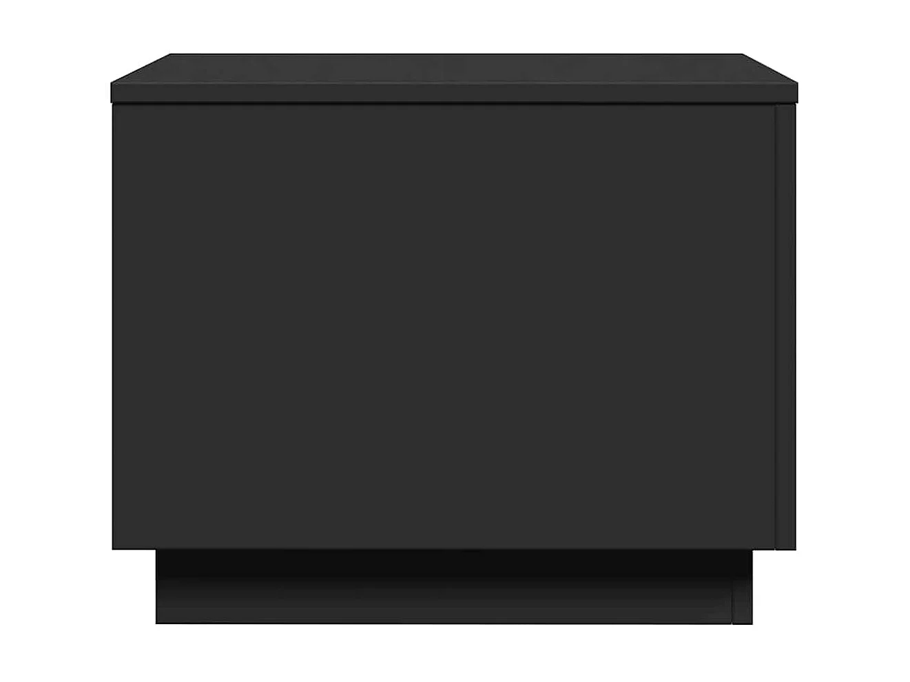 Table basse avec lumières LED noir 50x50x40 cm