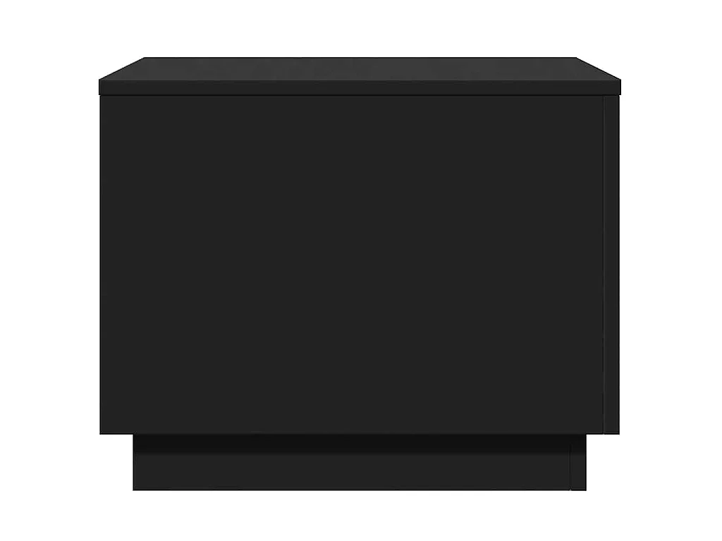 Tavolino da Salotto con Luci LED Nero 50x50x40 cm