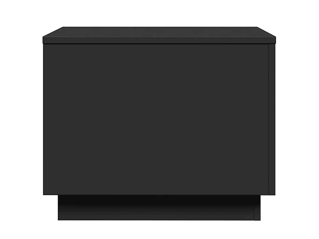 Tavolino da Salotto con Luci LED Nero 50x50x40 cm