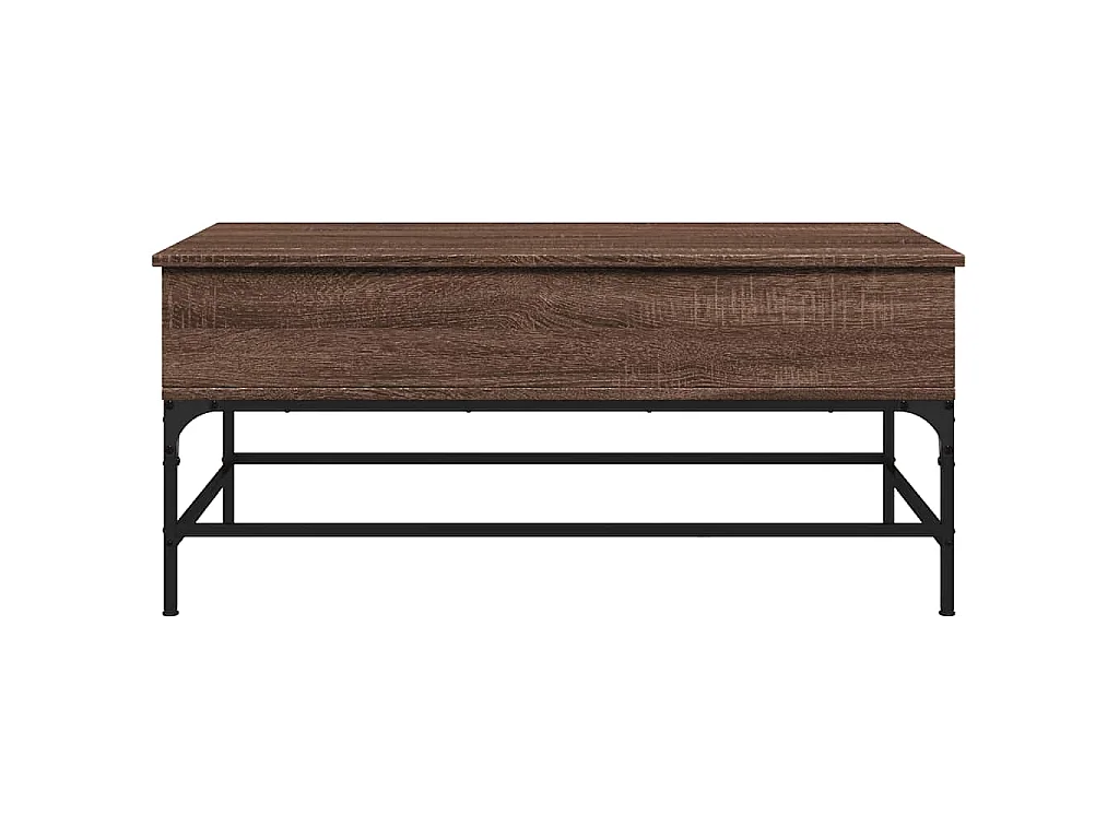 Mesa centro 100x50x45cm deriv. madeira/metal carvalho castanho