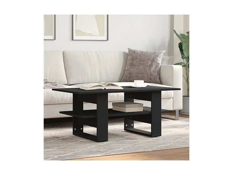 Salontafel 102x55x42 cm bewerkt hout zwart