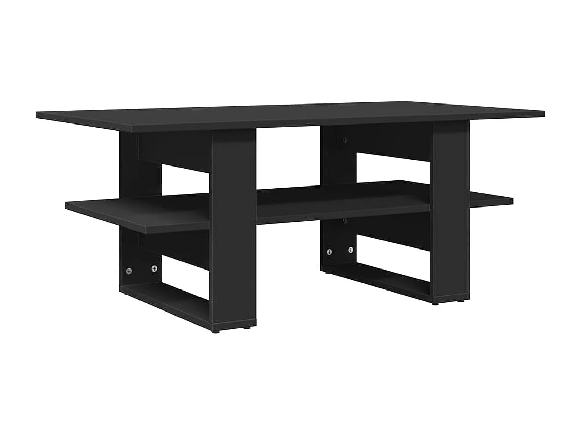 Table basse noir 102x55x42 cm bois d'ingénierie