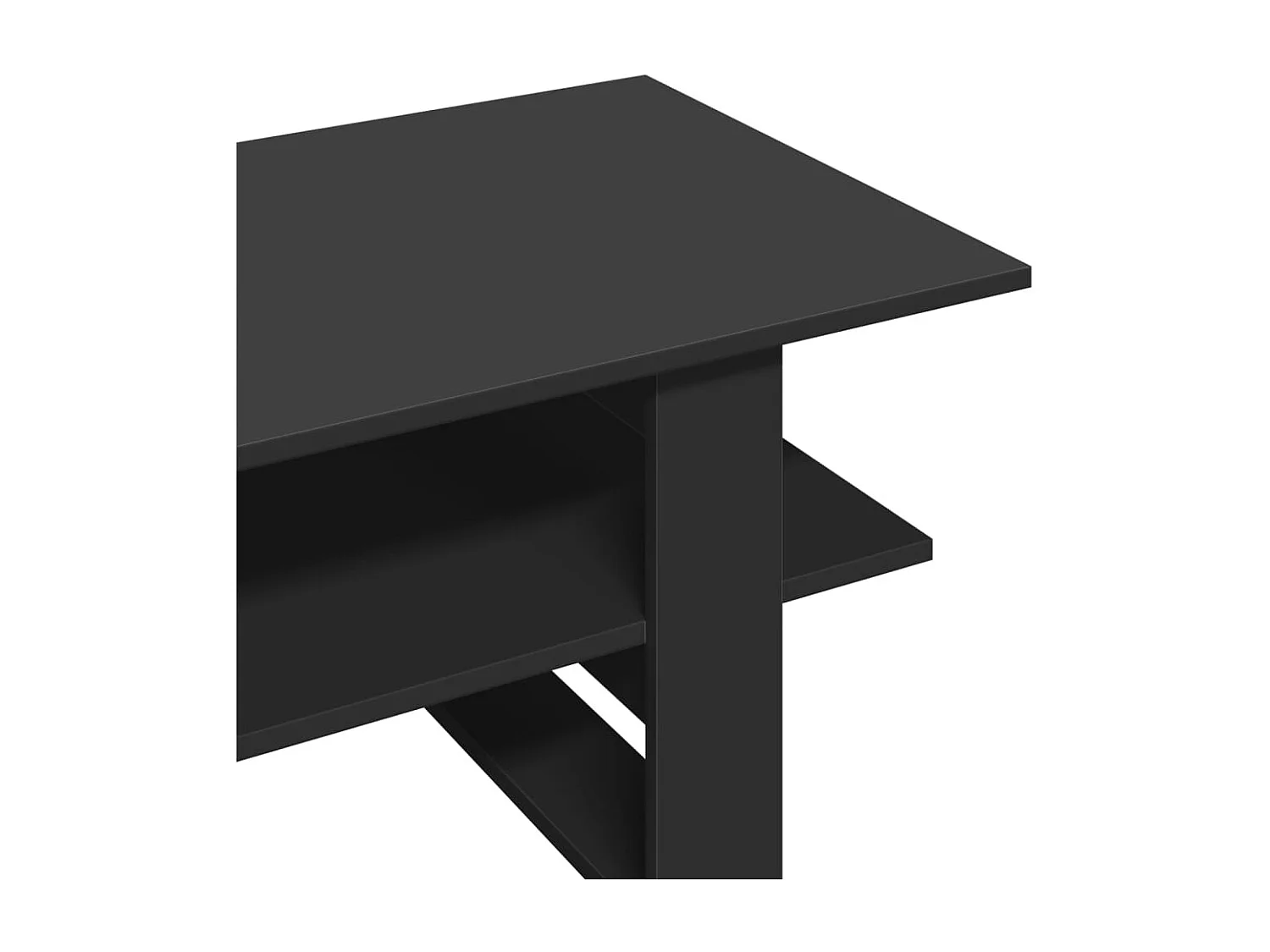 Table basse noir 102x55x42 cm bois d'ingénierie