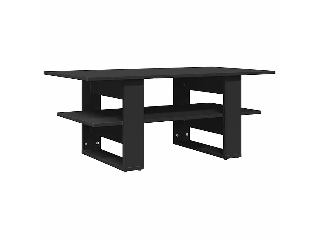 Table basse noir 102x55x42 cm bois d'ingénierie