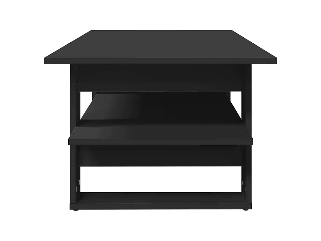 Tavolino da Salotto Nero 102x55x42 cm in Legno Multistrato