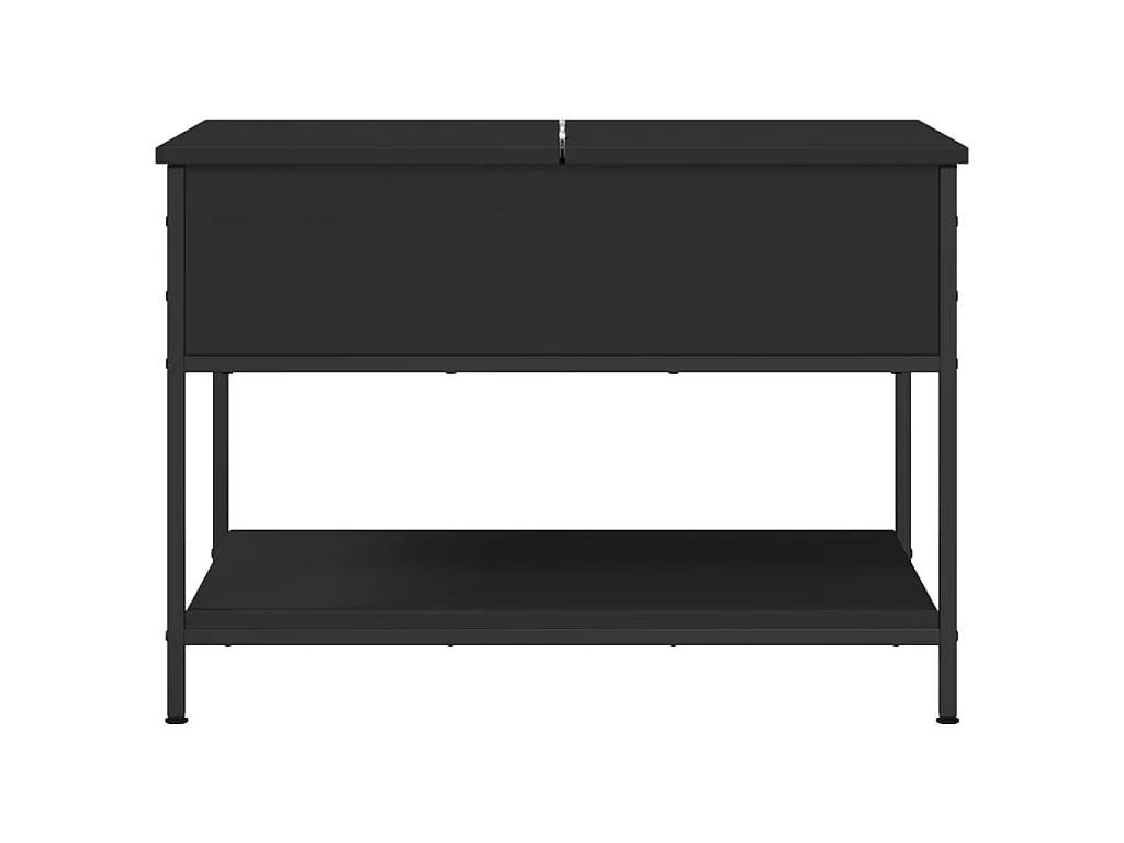 Salontafel 70x50x50 cm bewerkt hout en metaal zwart