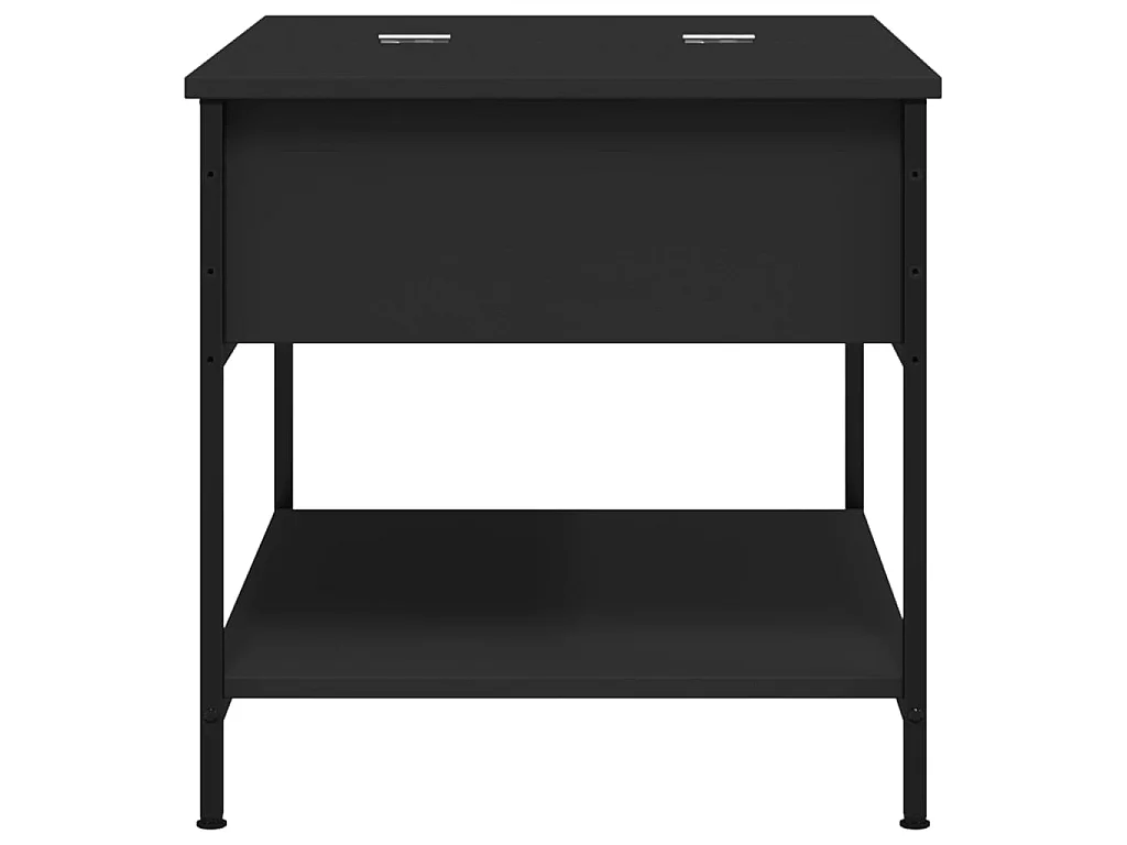 Salontafel 70x50x50 cm bewerkt hout en metaal zwart