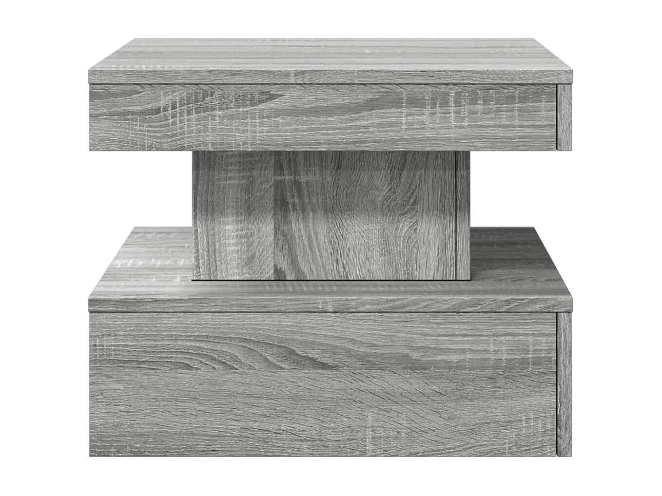 Mesa de centro com luzes LED 50x50x40 cm sonoma cinza-claro