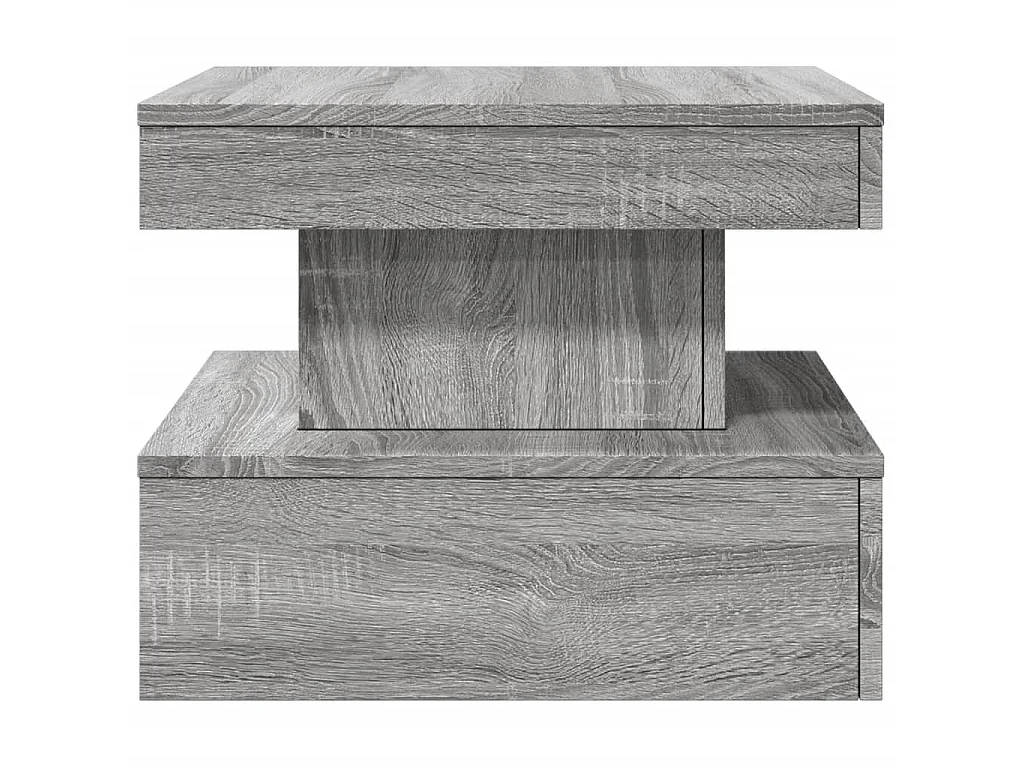 Salontafel met LED-verlichting 50x50x40 cm grijs sonoma eiken
