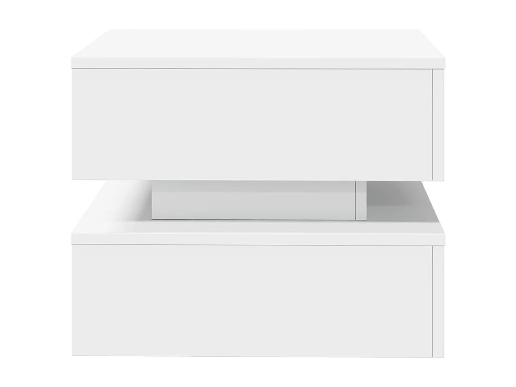 Salontafel met LED-verlichting 50x50x40 cm wit