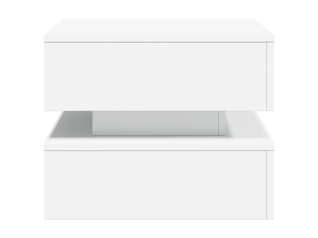 Salontafel met LED-verlichting 50x50x40 cm wit