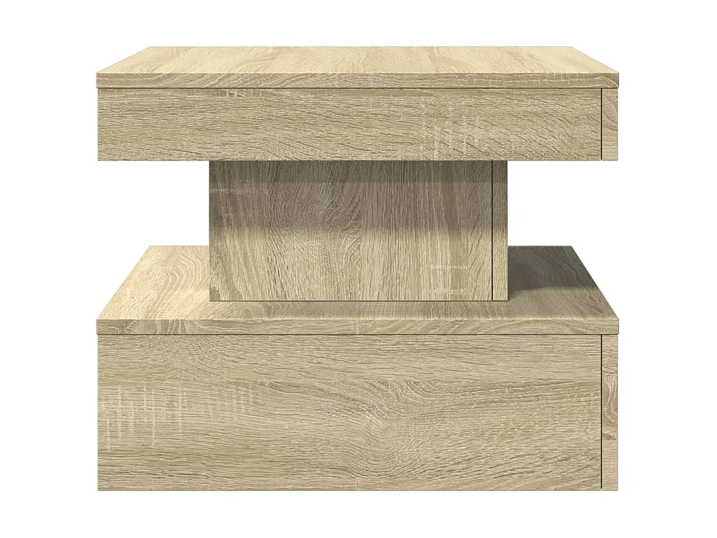 Table basse avec lumières LED chêne sonoma 50x50x40 cm