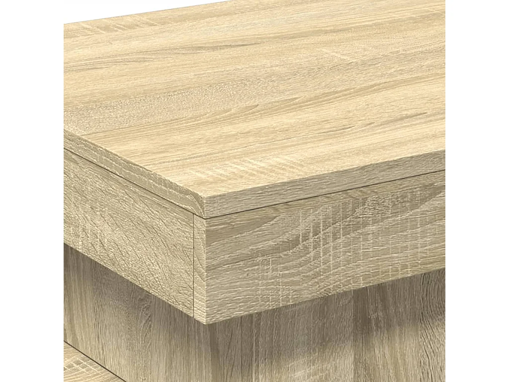 Table basse avec lumières LED chêne sonoma 50x50x40 cm