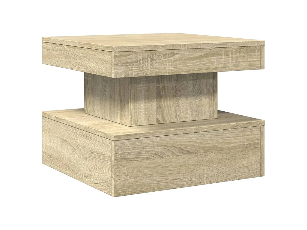 Tavolino da Salotto Gambe in Metallo Rovere Sonoma 50x50x40 cm