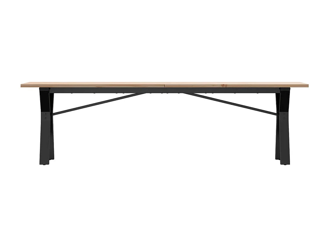 Salontafel Y-frame 160x40x45 cm massief grenenhout en staal