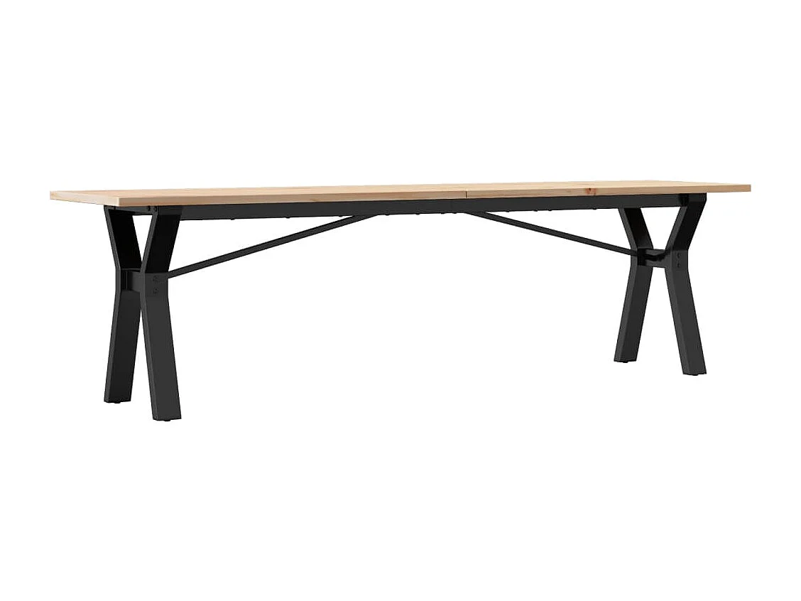 Salontafel Y-frame 160x40x45 cm massief grenenhout en staal