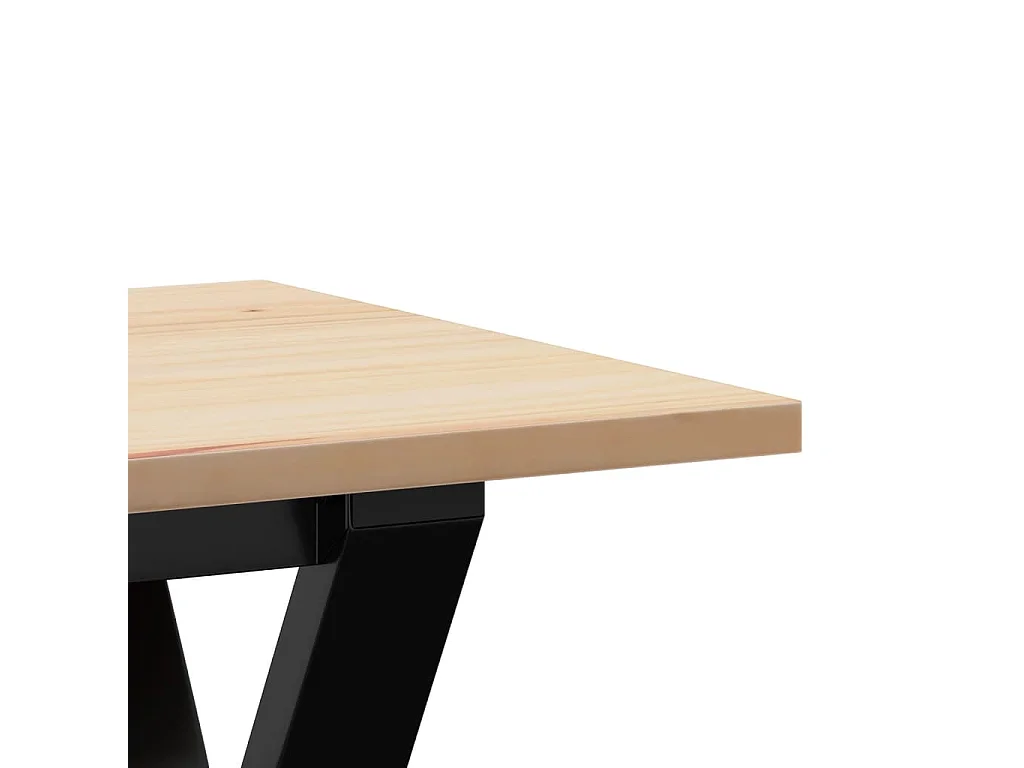 Salontafel Y-frame 160x40x45 cm massief grenenhout en staal