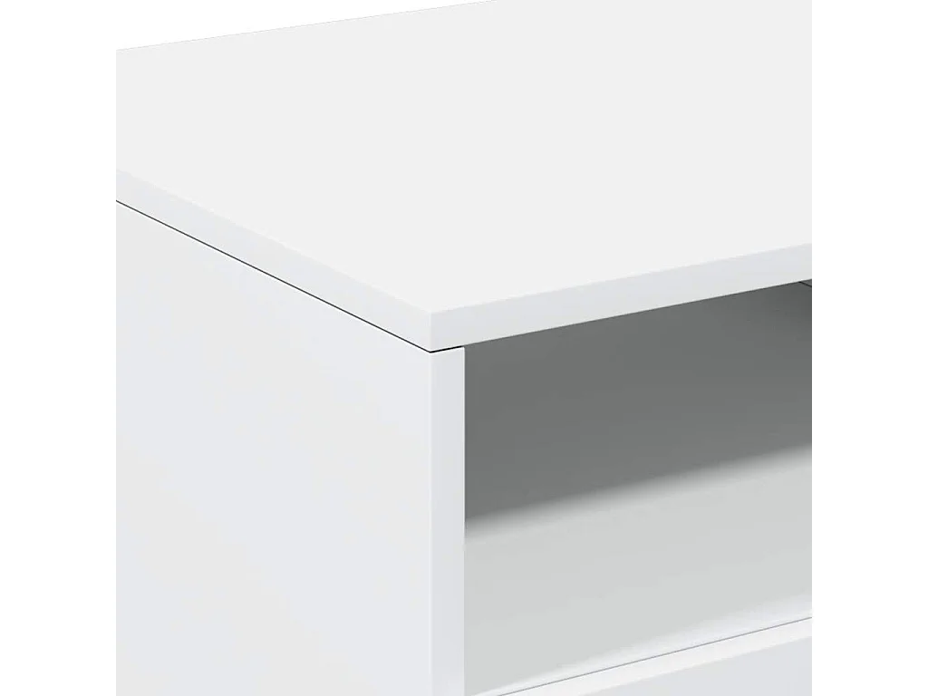 Table basse avec lumières LED blanc 90x49x40 cm