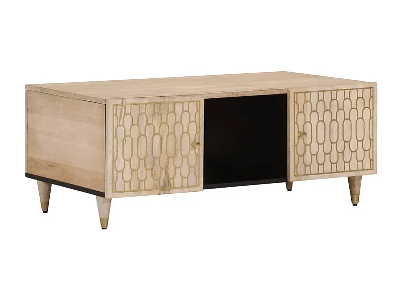 Couchtisch 100x54x40 cm Massivholz Mango